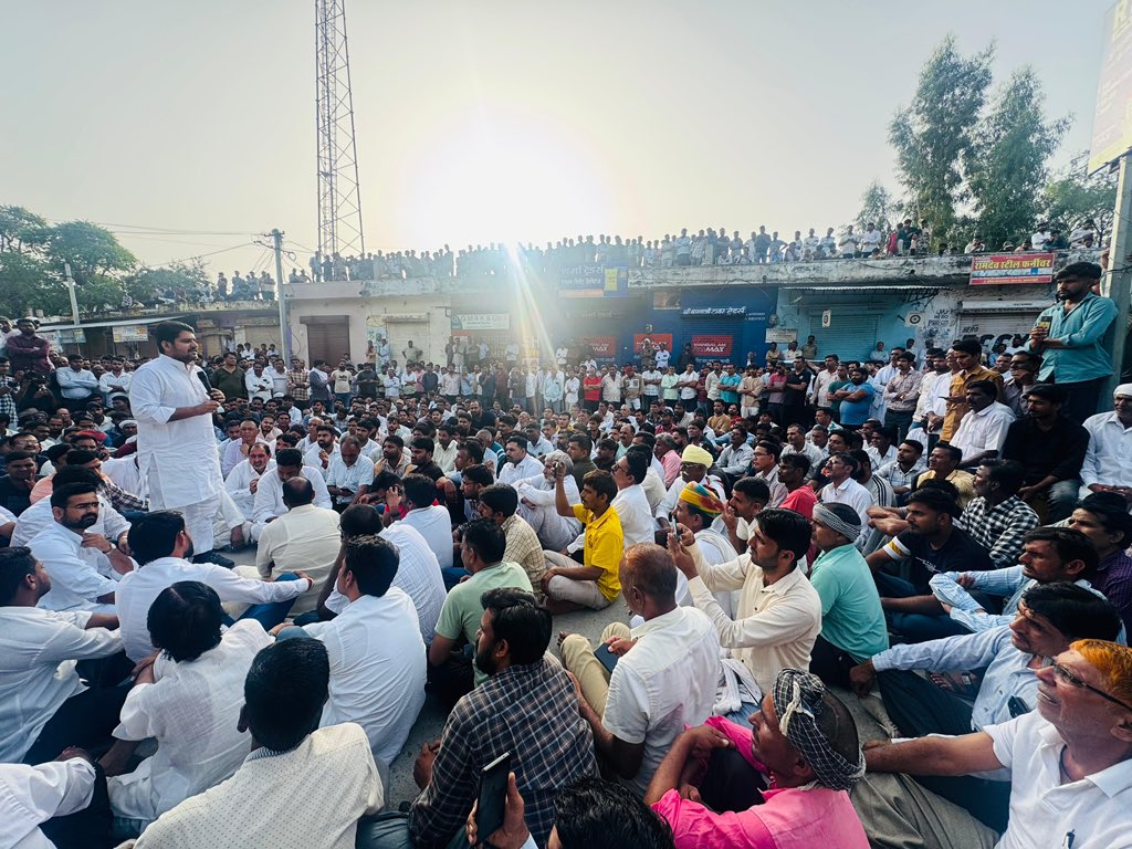 #कुचामन धरना स्थल पर।