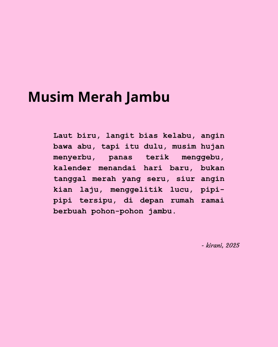 Musim merah jambu. Waktu menjadi tersipu.
