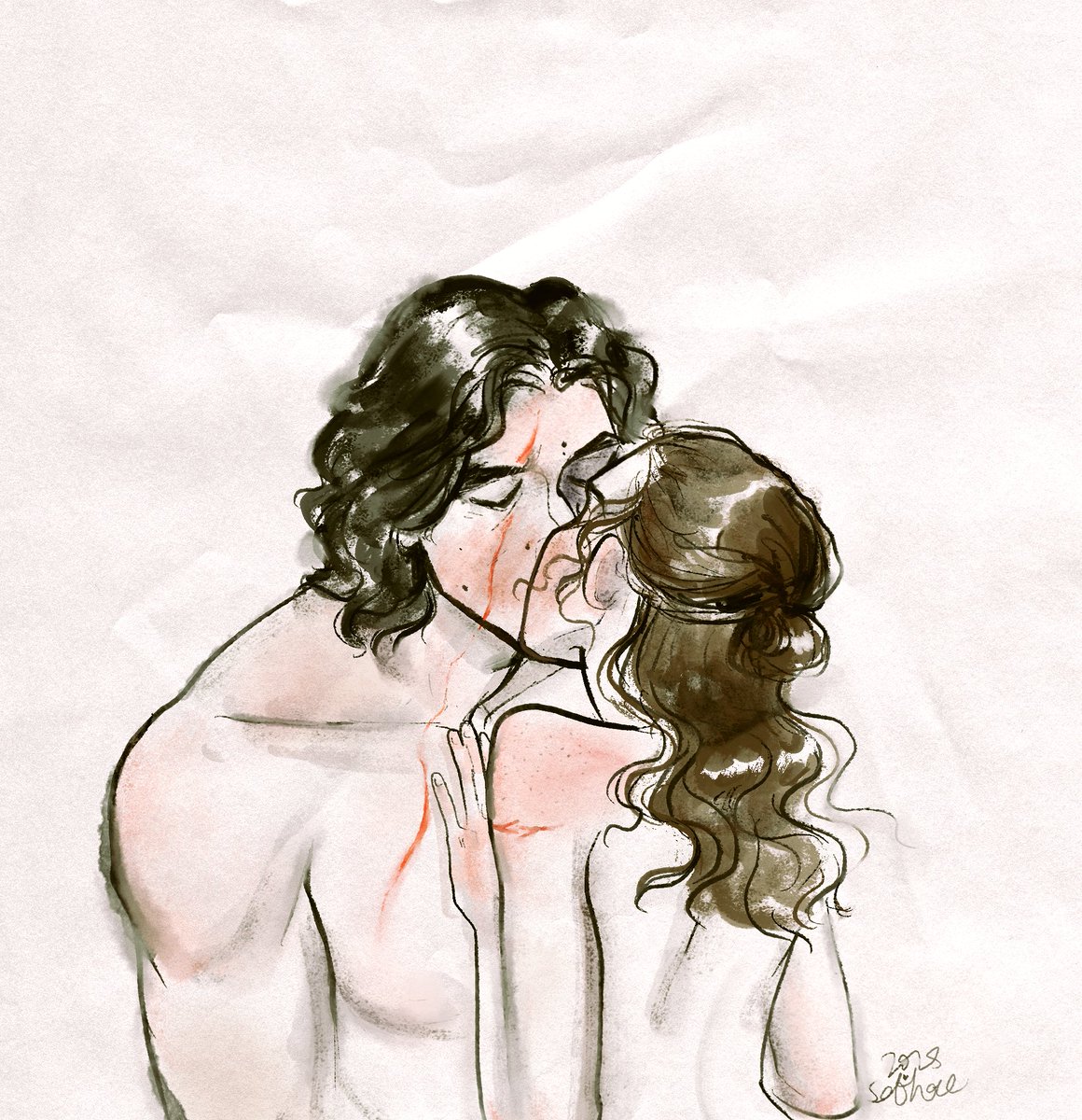 buriedbloom's tweet image. reylo kisses 💌