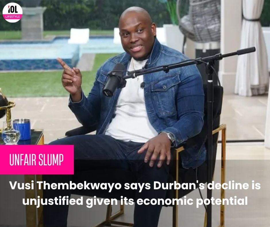 IOL_Lifestyle's tweet image. Vusi Thembekwayo says Durban&apos;s decline is unjustified given its economic potential
#VusiThembekwayo #Durban #EconomicPotential
tinyurl.com/32uchanj