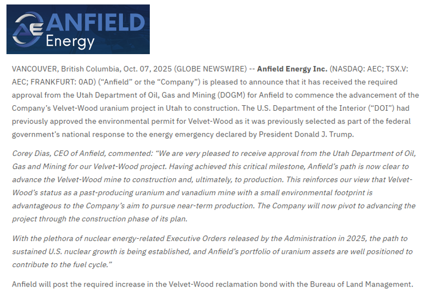 HoldCo. Markets (@holdcomarkets) on Twitter photo #Utah 🇺🇸 is rapidly becoming a go-to destination for #uranium consolidation, exploration & development.
 👉A handful of companies (both private and public)
have made some significant moves in the State over last few months. 
 👉Most recently $AEC advancing the Velvet-Wood #Utah 🇺🇸 is rapidly becoming a go-to destination for #uranium consolidation, exploration & development.
 👉A handful of companies (both private and public)
have made some significant moves in the State over last few months. 
 👉Most recently $AEC advancing the Velvet-Wood