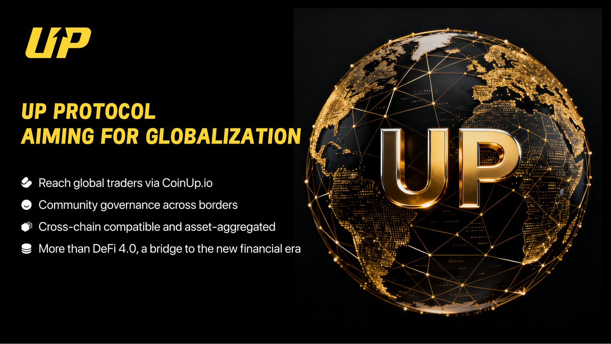 UPProtocol_Web3's tweet image. UP Protocol aims for globalization:
🌍 Reaching global traders through CoinUp.io
🏛 Community governance beyond borders, forming a consensus network
🔗 Cross-chain compatibility and asset aggregation to build a Web3 global financial network
🚀 The future of UP is…