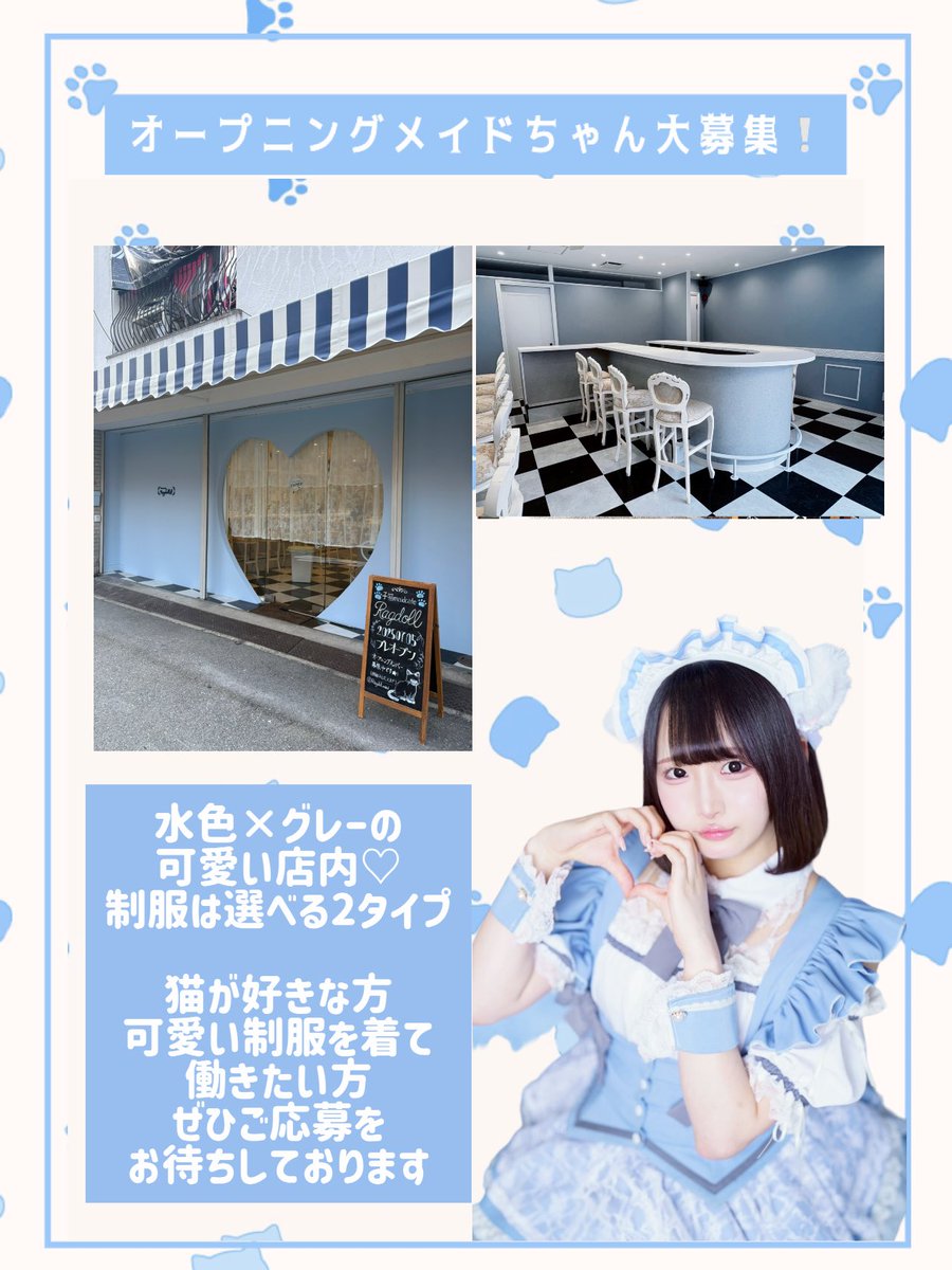 ハンドメイド】オリジナル レース猫メイド服 ラグドール ハンドメイド