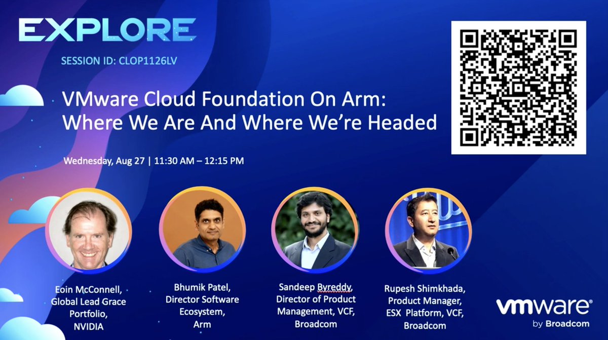 lamw's tweet photo. #CLOP1126LV VCF on Arm: Where We Are & Where We're Headed discussion has finally been posted! https://t.co/1Yp4hixk4W
Fascinating listen! Over 40-60K+ Arm Cores running on #ESXionARM Fling! π€―
Won't spoil the goods ... but significant update on future of ESXi-Arm was shared π https://t.co/DPVXXkTzJL