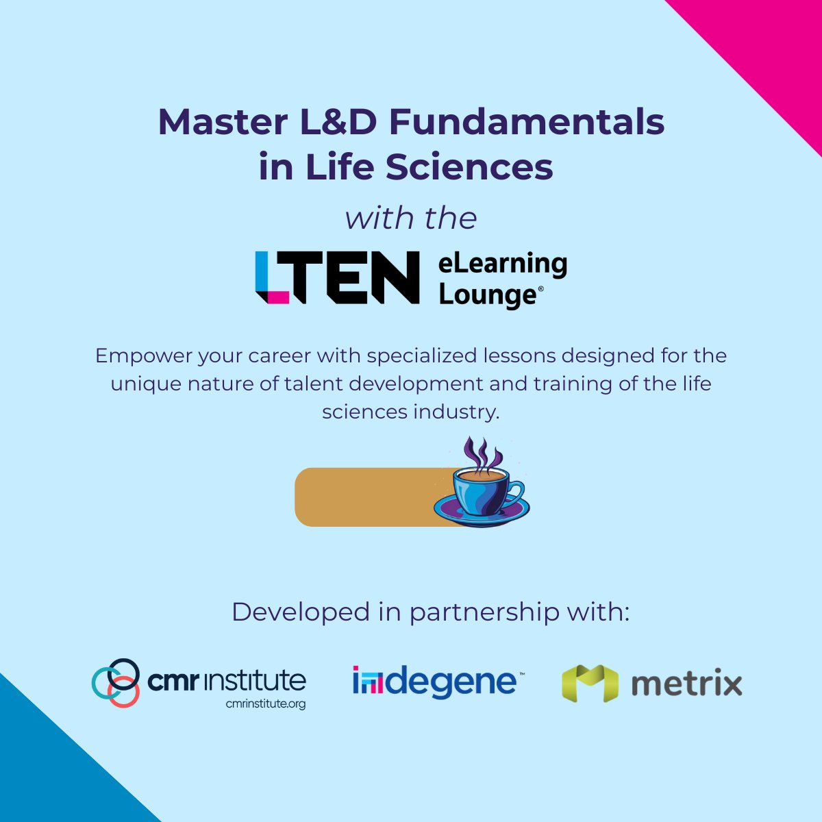 yourLTEN's tweet photo. Your schedule, your pace. Short, interactive, subject-specific lessons for #lifesciences pros. Explore the #LTEN eLearning Lounge: https://t.co/gztLBTXukN
#LTEN #eLearningLounge https://t.co/xTcEFRqVw5
