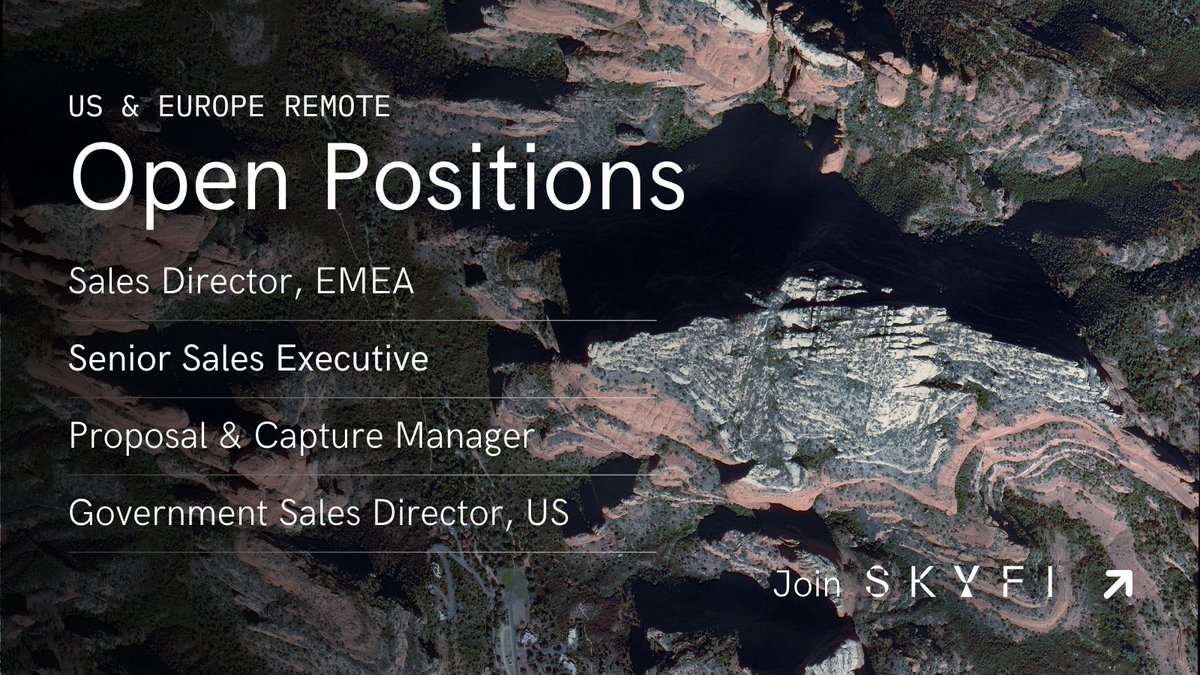 SkyfiApp's tweet image. As SkyFi continues to grow, we’re empowering governments, enterprises, and individuals with faster, smarter access to Earth intelligence.

We’re expanding our team to help amplify that impact. Check out our open positions today: