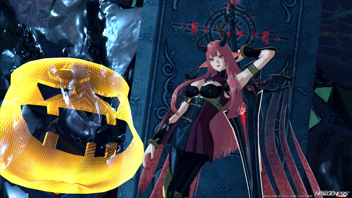 Mochio_maru's tweet photo. #NGSHeadlineSS
ハロウィンという事で、魔族に転身しました。
ギルティプリンセスのコラボ衣装と、マスカレーダをはじめとするPSO2時代のオメガ関連のアイテムがぴったりハマりました。 https://t.co/vSNZgQjfsS