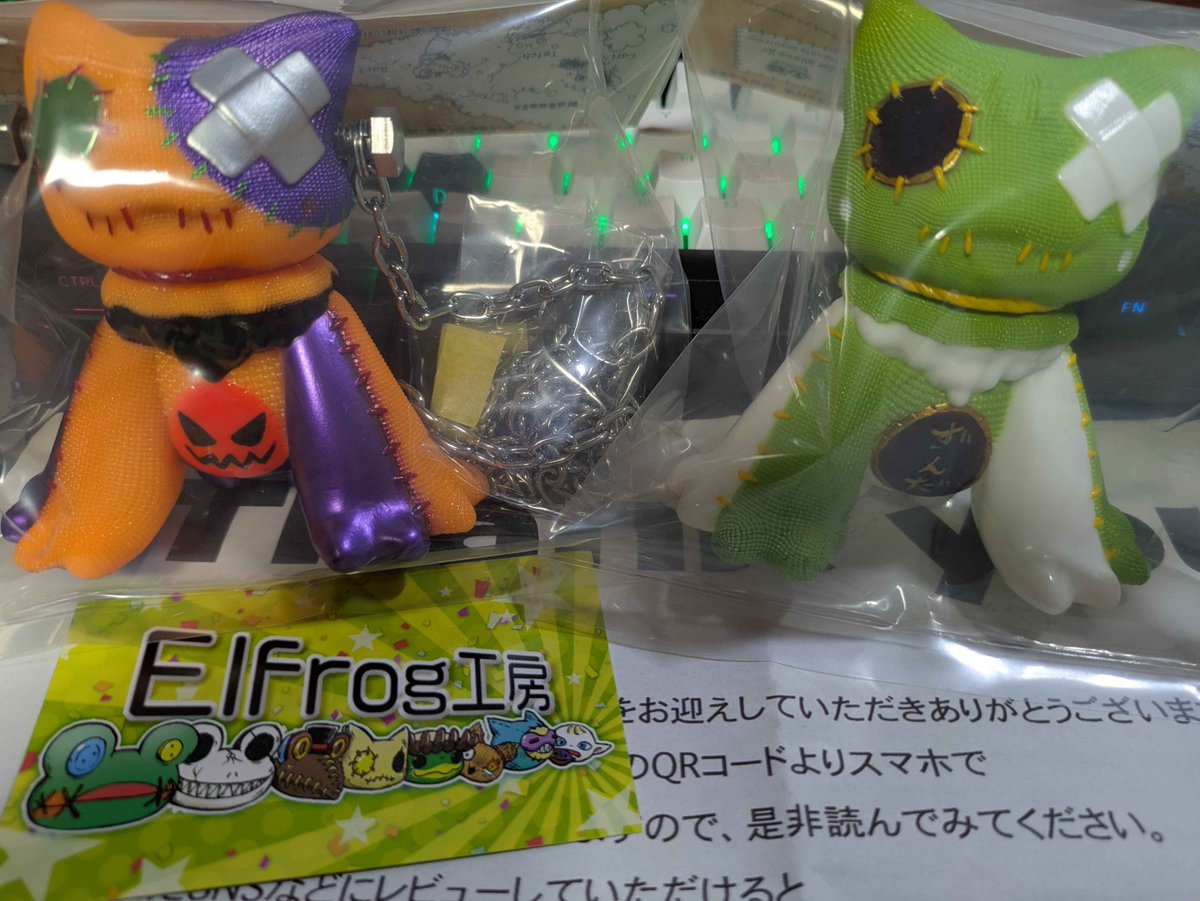 tacorice0713's tweet image. Elfrog工房さんのネットショップで購入させていただきました!
ソフビ勉強中でパッチに出会って我慢できず購入。届くのすごく早いし、このイラストってお迎えした2匹だよね?嬉しすぎる
#Elfrog工房 #Patch