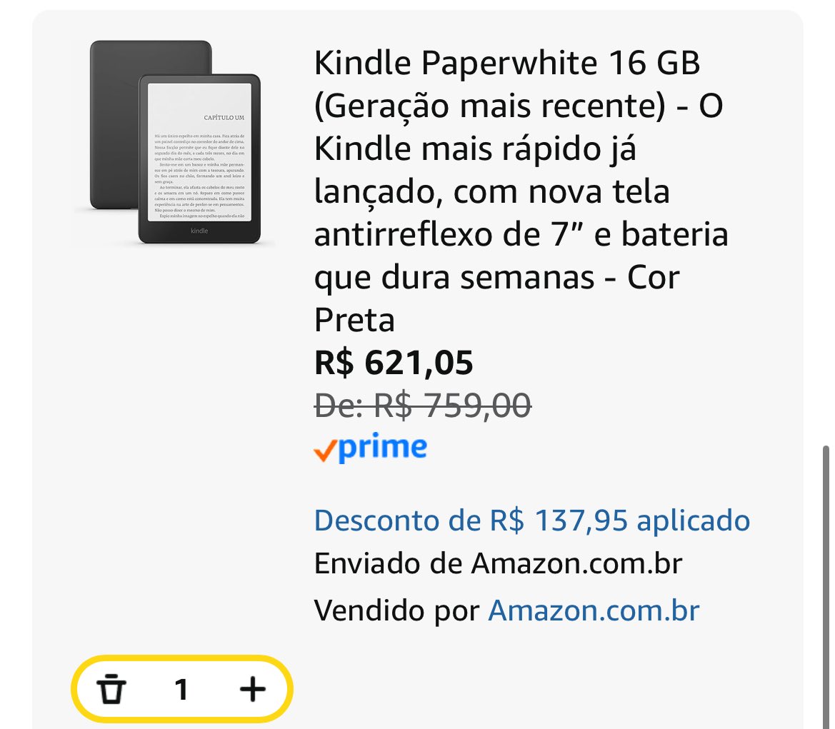 🔥 CUPOM FUNCIONANDO NO KINDLE

 —  Kindle 16 GB (preto)
💸 R$ 421,55 no PIX
🔗 amzn.to/4n8bRu7

— Kindle Paperwhite 16 GB 
💸 R$ 621,05 no PIX
🔗 amzn.to/3WpgTqn

🎟️ MEGAOFERTA20

*Contas SELECIONADAS, testem!
