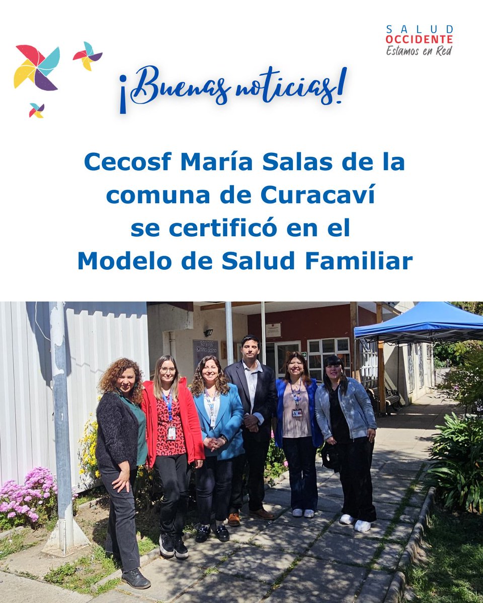 Cecosf María Salas de la comuna de #Curacaví se certificó en el Modelo de Salud Familiar, lo que indica que las atenciones de salud cumplen con ser un proceso integral y continuo, centradas en las personas y sus familias.