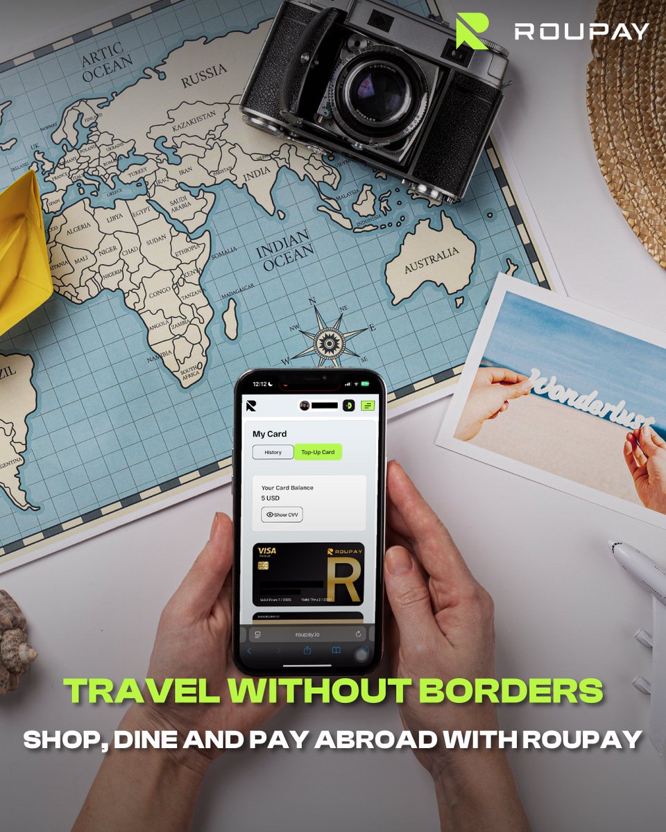 roupayofficial's tweet image. Travel Without Borders 🧳
Shop, dine, and pay abroad with ROUPAY – no currency exchange, no stress.
Start now with roupay.io
#cryptocurrency #cryptowallet #roupay #TravelCard #virtualcard #ROU #routinecoin