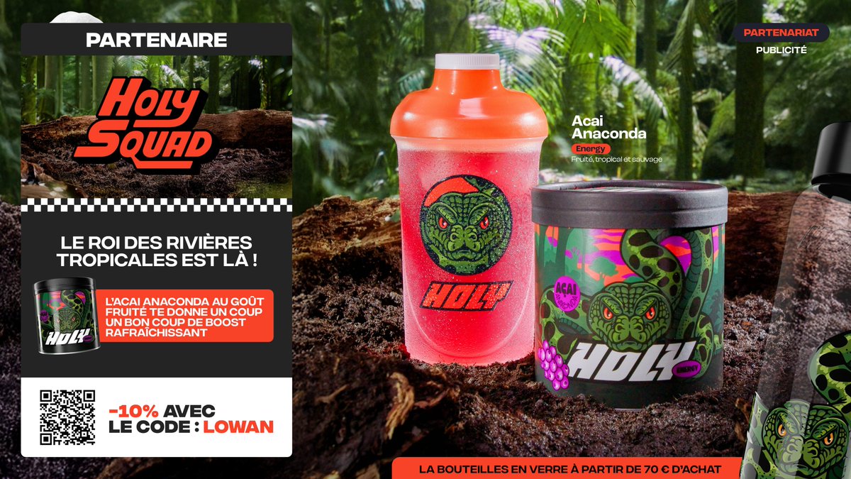 🐍🌴 L’ACAI ANACONDA EST LÀ !
(Et pas l'anaconda Algérien) 

La nouvelle saveur <a href="/holysquad_fr/">HOLY Squad France®</a> est disponible !
🛒Toujours -10% avec le code : Lowan 

Publicité