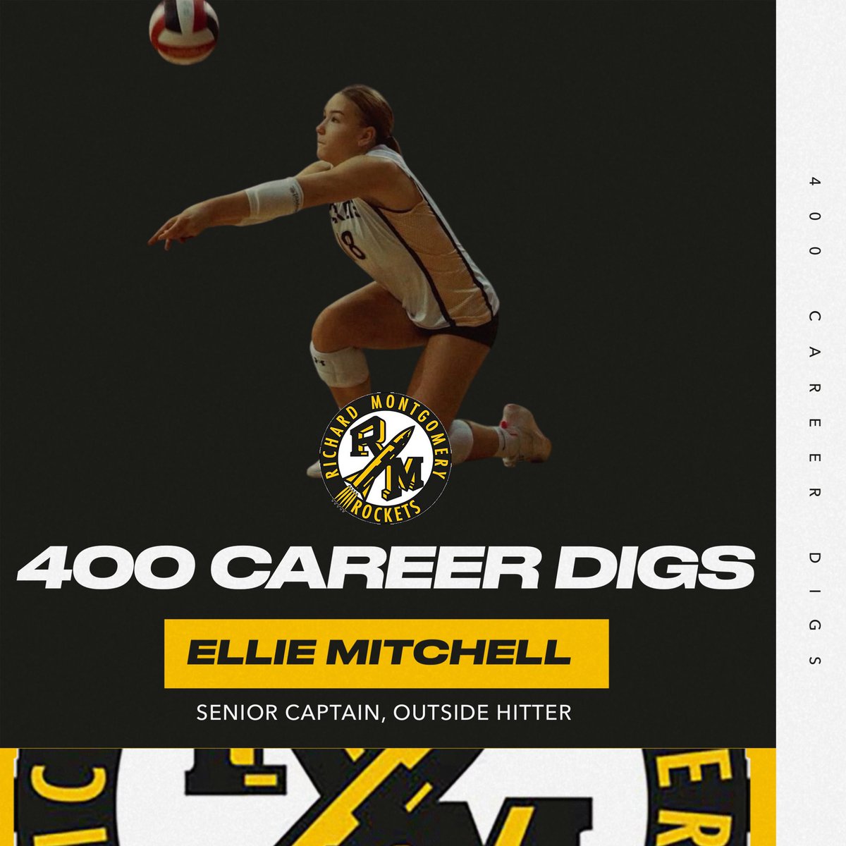 Rockets Volleyball (@rocketsvball) on Twitter photo Congratulations to Ellie Mitchell on achieving 400 career digs for the Rockets!! Way to go kid!!! πππͺπ½<a href="/Rocket__Nation/">#RocketNation ππ€ππ</a> <a href="/barberstrunk/">Coach Barber-Strunk</a> <a href="/RMathleticboos1/">RMathleticboosters</a> <a href="/RocketsSportsRM/">Richard Montgomery Athletics</a> <a href="/rm_sga/">RM SGA</a> <a href="/RM_Tide/">The RM Tide</a> <a href="/TheMoCoShow/">The MoCoShow (MCS)</a> <a href="/cszscores/">County Sports Zone</a> <a href="/MoCoSentinel/">The Montgomery County Sentinel</a> <a href="/RMHS_MainOffice/">RMHS Main Office</a> <a href="/RMHS_principal/">Alicia Deeny</a> <a href="/RMHS_principal/">Alicia Deeny</a> Congratulations to Ellie Mitchell on achieving 400 career digs for the Rockets!! Way to go kid!!! πππͺπ½<a href="/Rocket__Nation/">#RocketNation ππ€ππ</a> <a href="/barberstrunk/">Coach Barber-Strunk</a> <a href="/RMathleticboos1/">RMathleticboosters</a> <a href="/RocketsSportsRM/">Richard Montgomery Athletics</a> <a href="/rm_sga/">RM SGA</a> <a href="/RM_Tide/">The RM Tide</a> <a href="/TheMoCoShow/">The MoCoShow (MCS)</a> <a href="/cszscores/">County Sports Zone</a> <a href="/MoCoSentinel/">The Montgomery County Sentinel</a> <a href="/RMHS_MainOffice/">RMHS Main Office</a> <a href="/RMHS_principal/">Alicia Deeny</a> <a href="/RMHS_principal/">Alicia Deeny</a>