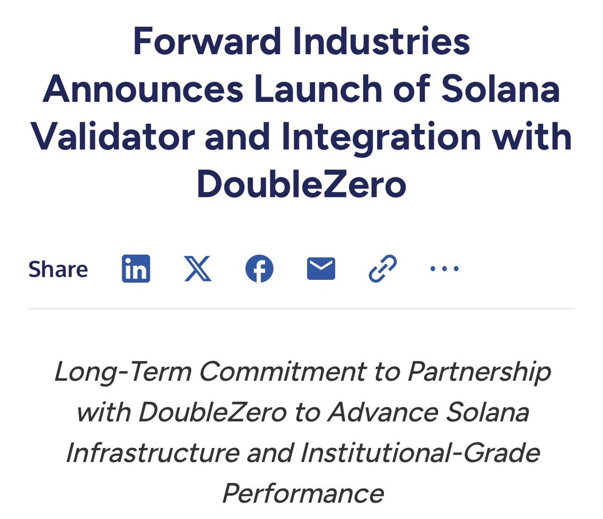Forward Industries の Solana バリデータ発表