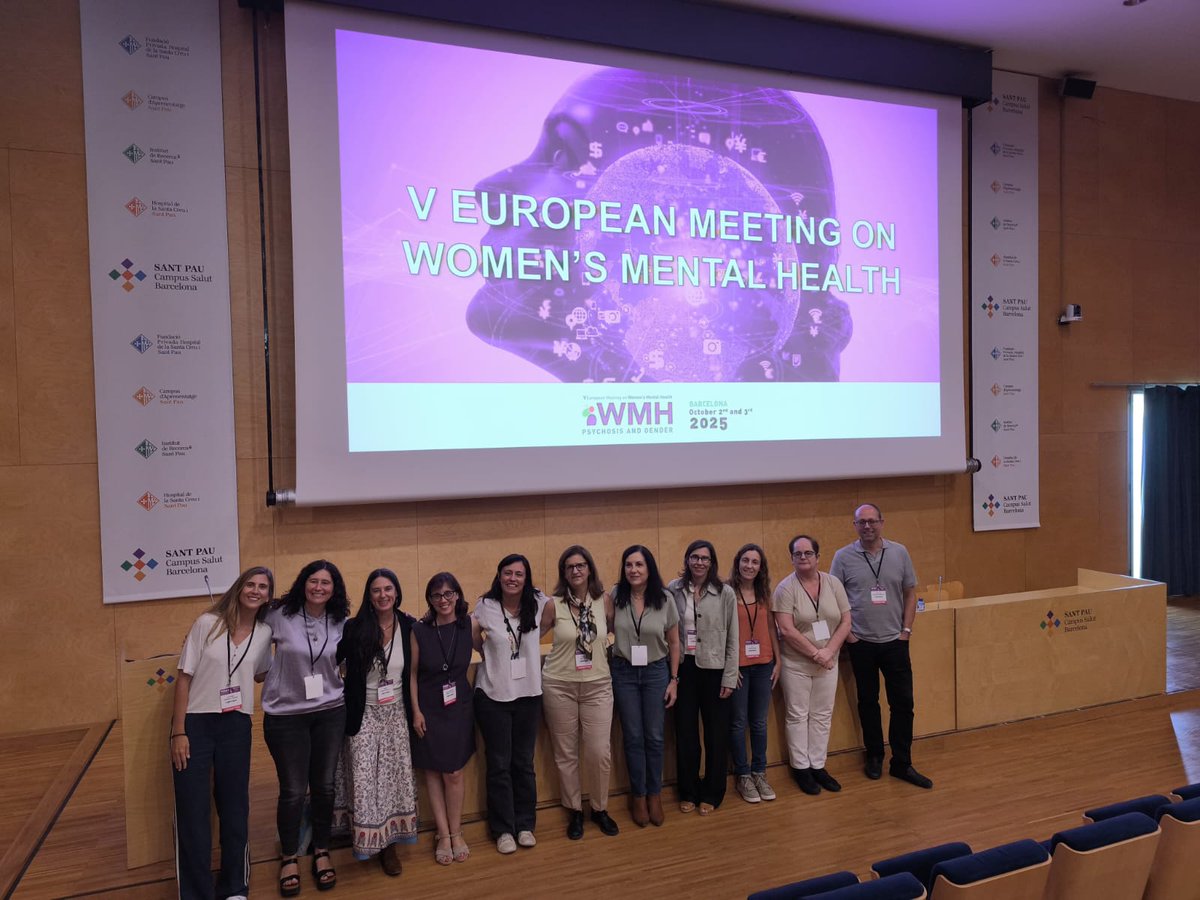 parcsanitarisjd's tweet photo. ✅ Més d'un centenar de persones participen al V European Meeting on Women's Mental Health, celebrat a Barcelona.

▪️Professionals de diferents àmbits han abordat les diferències de gènere amb persones amb psicòsis. 

▪️La trobada ha comptat amb les investigadores del #ParcSanitariSJD: Regina Vila, Victoria Espinosa, Elena Rubio-Abadal, Maria Lamarca, Susana Ochoa, coordinadora de la Unitat de Recerca, Judith Usall i Rodié, presidenta de l' International Association for Women's Mental Health (#IAWMH)  i Marta Coromina, adjunta a la Direcció de Salut Mental del Parc. @WMH_bcn