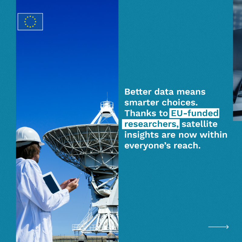 HorizonMagEU's tweet photo. 🛰️ Satellites aren’t just for exploring the stars, they’re helping protect our health and climate too. 
Discover how #EUfunded scientists are using Earth observation data to fight floods, track disease and build resilience on the ground. 🔗 ➡️ https://t.co/TIrnEtZnt2
#Science4EU