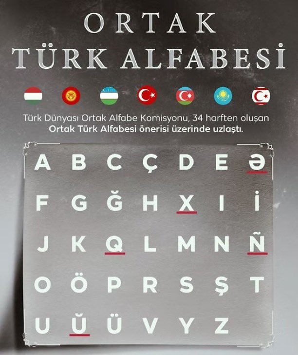 siyahsancakx's tweet photo. 🔴 Cumhurbaşkanı Erdoğan:

 "Ortak alfabe konusunda Türkiye olarak ilk adımı atıyor, Cengiz Aytmatov'u anlatan bir eser ile Oğuznameleri ortak alfabe ile basıyoruz." https://t.co/I5OBnh1XJD