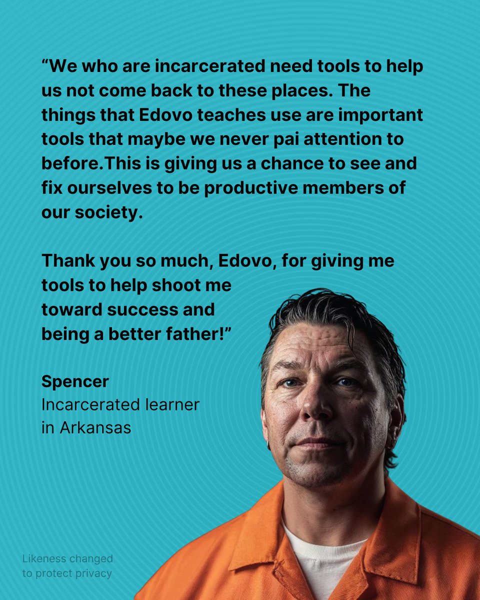 Just gonna let Spencer speak for himself.

#IncarceratedVoices #Testimonial #Edovo #WhyWeDoWhatWeDo