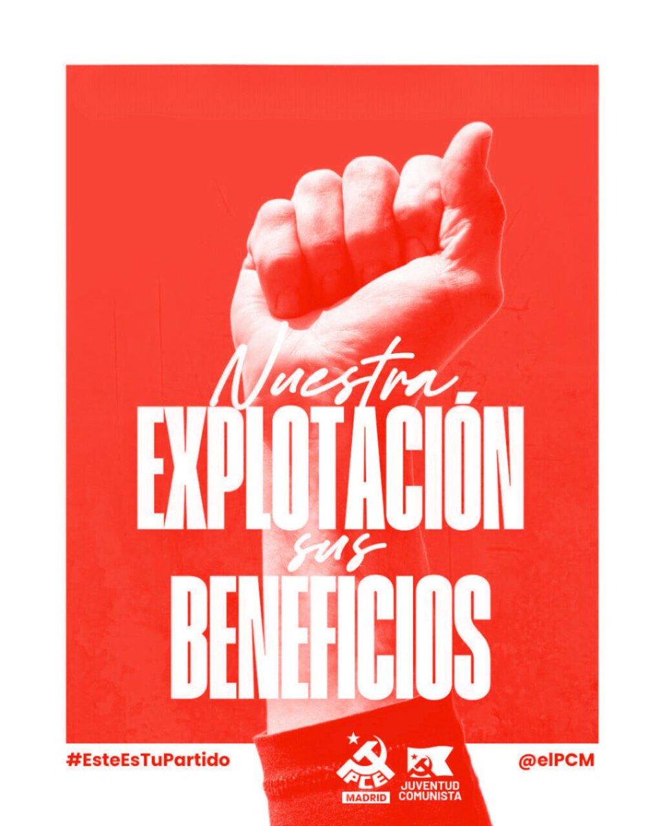 En el #Diadeltrabajodecente recordamos que no hay trabajo verdaderamente decente bajo el capitalismo 💸💸

Hablar de “trabajo decente” en un sistema que vive de la explotación obrera es una contradicción ❌

Solo el socialismo puede garantizar una vida plena ✊🏻🔥