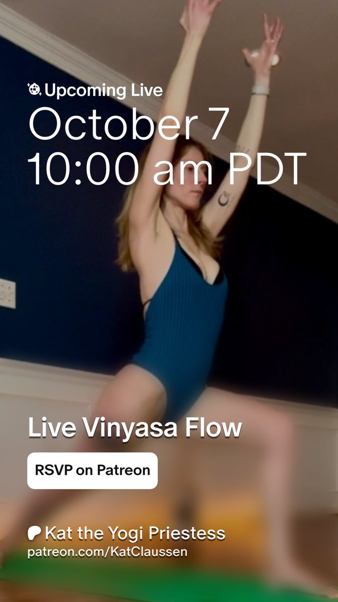 katclaussen's tweet photo. Be there or be a potato 🥔 but honestly potatoing don’t sound so bad so do you boo #yoga #vinaysa #flow #patreon #potato 
https://t.co/lfEV1aM8ZR https://t.co/GwX9RT6kAC