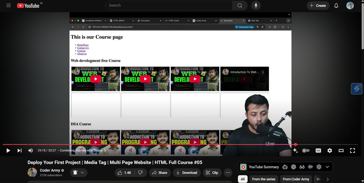 neuralnerd01's tweet image. Day 6/100 of #100DaysOfCode 🎬 @rohit_negi9 @adityatandon02 
Today’s focus: HTML Media &amp;amp; Deployment!
🎧Integrated audio &amp;amp; video
📺Embedded YouTube videos
🧩Built multi-page websites (header, main, footer)
☁️Deployed my first site on Netlify!
Seeing my code go live feels incredib
