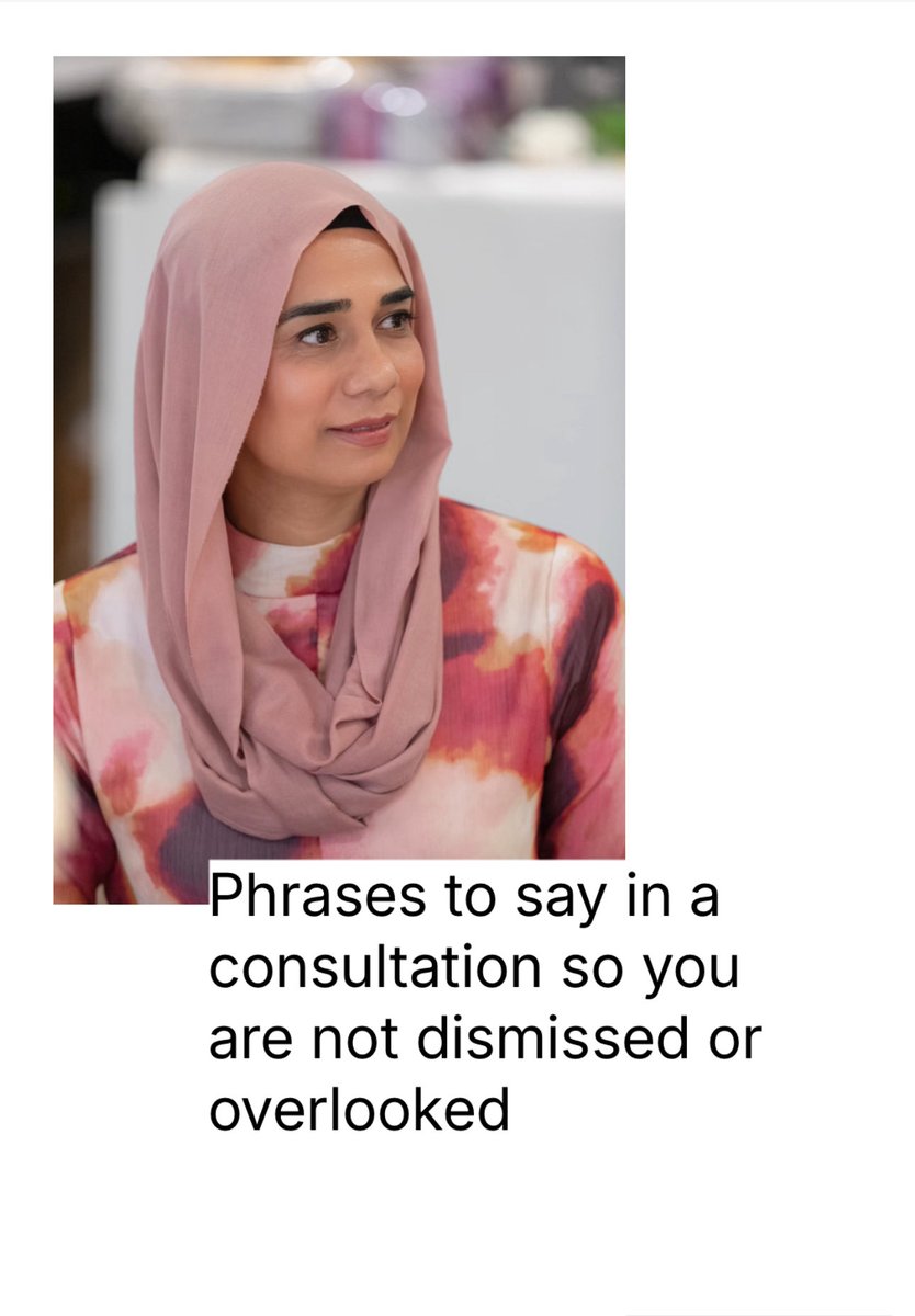 Here are the most effective sentences to say during an appointment to help you feel you’re being taken seriously 🧵

I was honoured to be invited to <a href="/tessysbrunches/">Tessy's Brunches</a> Elevate HER, hosted by the incredible <a href="/tessyojo/">tessy ojo</a> and @mabintyesho 

One of the key questions I was asked at the