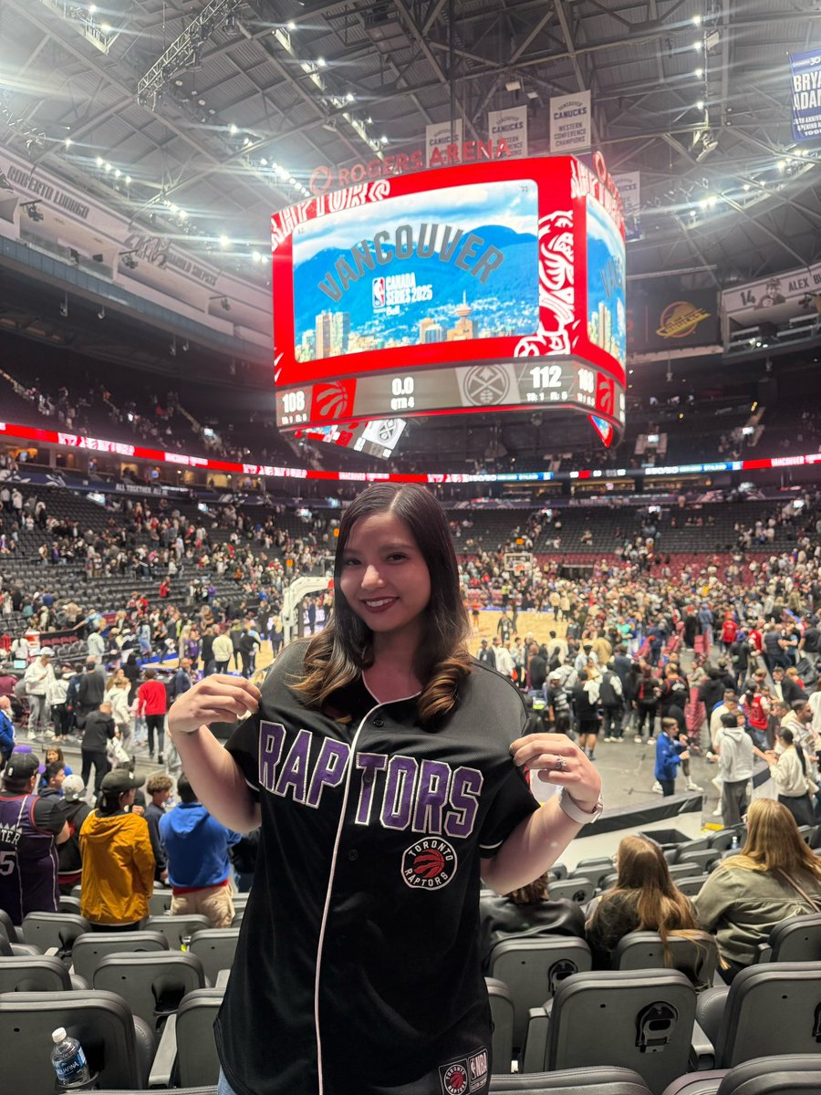 joyarianna's tweet photo. Our first NBA game live — Toronto Raptors vs. Denver Nuggets! 🏀🔥
Another one off the bucket list ✔️ https://t.co/UDg6TaU4JK