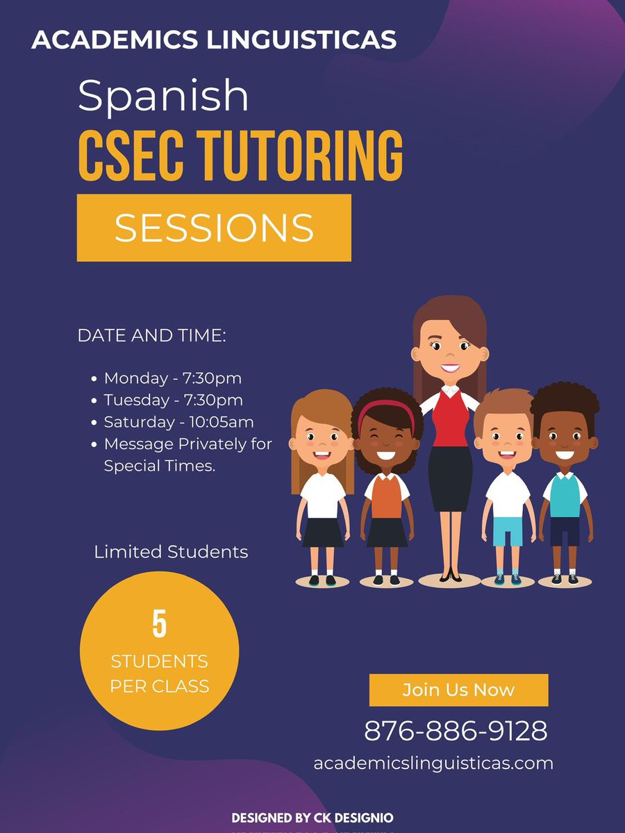 Please RT

Online CSEC Spanish classes. Small classes.