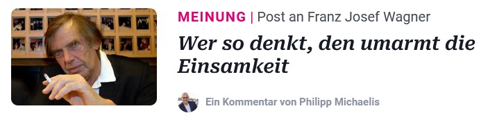 danielfersch's tweet photo. "In Ihren besten Briefen haben Sie etwas aufgeschrieben, was in uns gären sollte. Oft Wut, (...) zuweilen ein Schmunzeln (...)" Aber nicht selten einen Gedanken, den wir vorher nicht hatten." @philmich1 schreibt an den verstorbenen #FranzJosefWagner: Gelungen, wie ich finde! #RIP https://t.co/UvmDJaA7ve