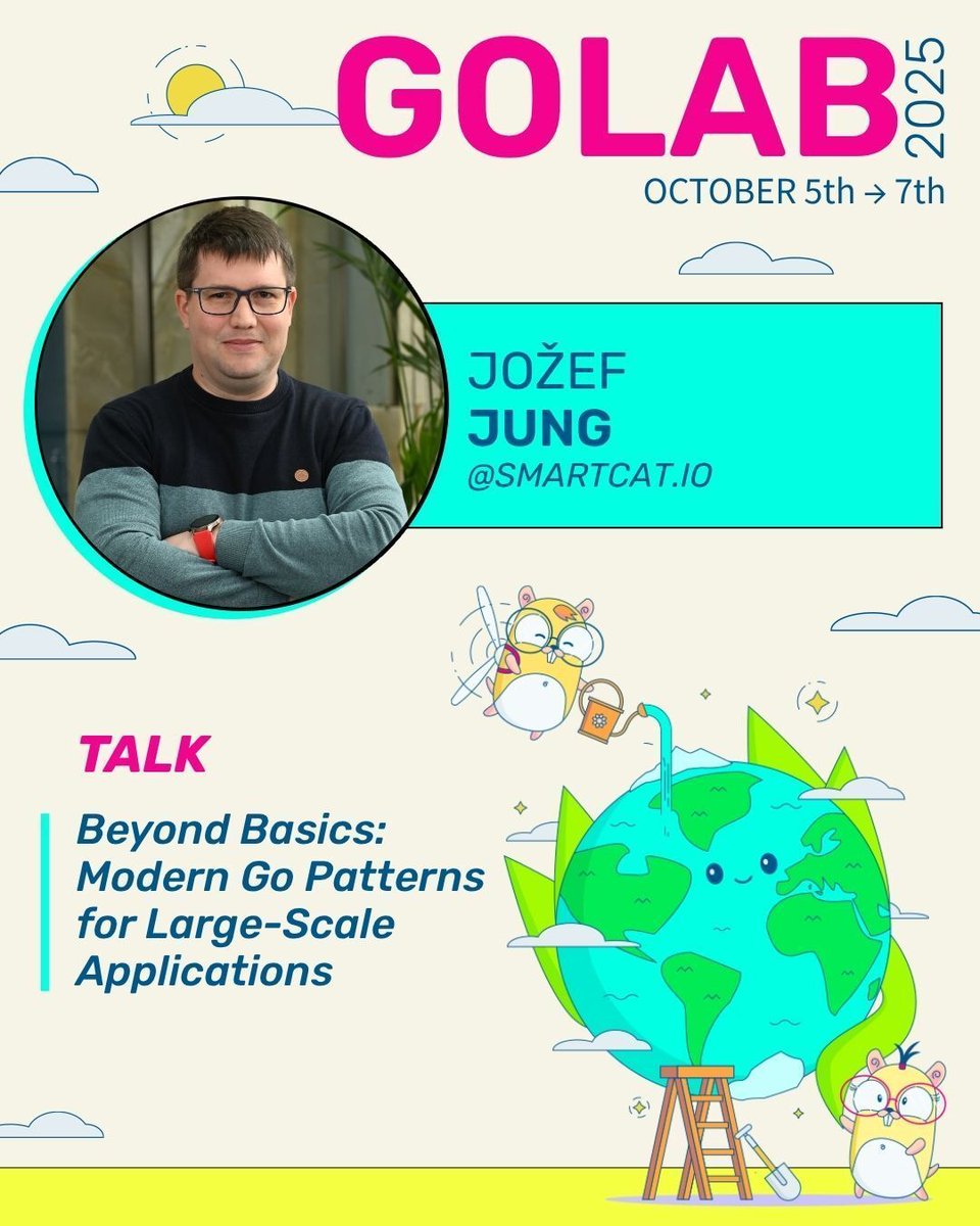 golab_conf's tweet photo. 📐 Scaling isn’t just speed — it’s design.
Join Jožef Jung for “Beyond Basics: Modern Go Patterns for Large-Scale Applications” and learn patterns for clarity &amp; performance.

🕑 3:15 PM
📍 Michelangelo Room
#golang #golab2025 https://t.co/8RqVLEDE9d