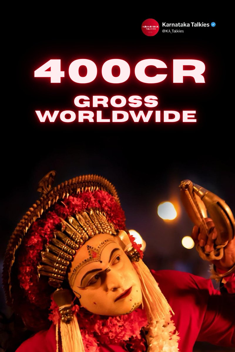 #KantaraChapter1 surpasses ₹400 Cr gross worldwide 💥

👉<a href="/shetty_rishab/">Rishab Shetty</a> delivers consecutive 400 Cr Movies! 🔥