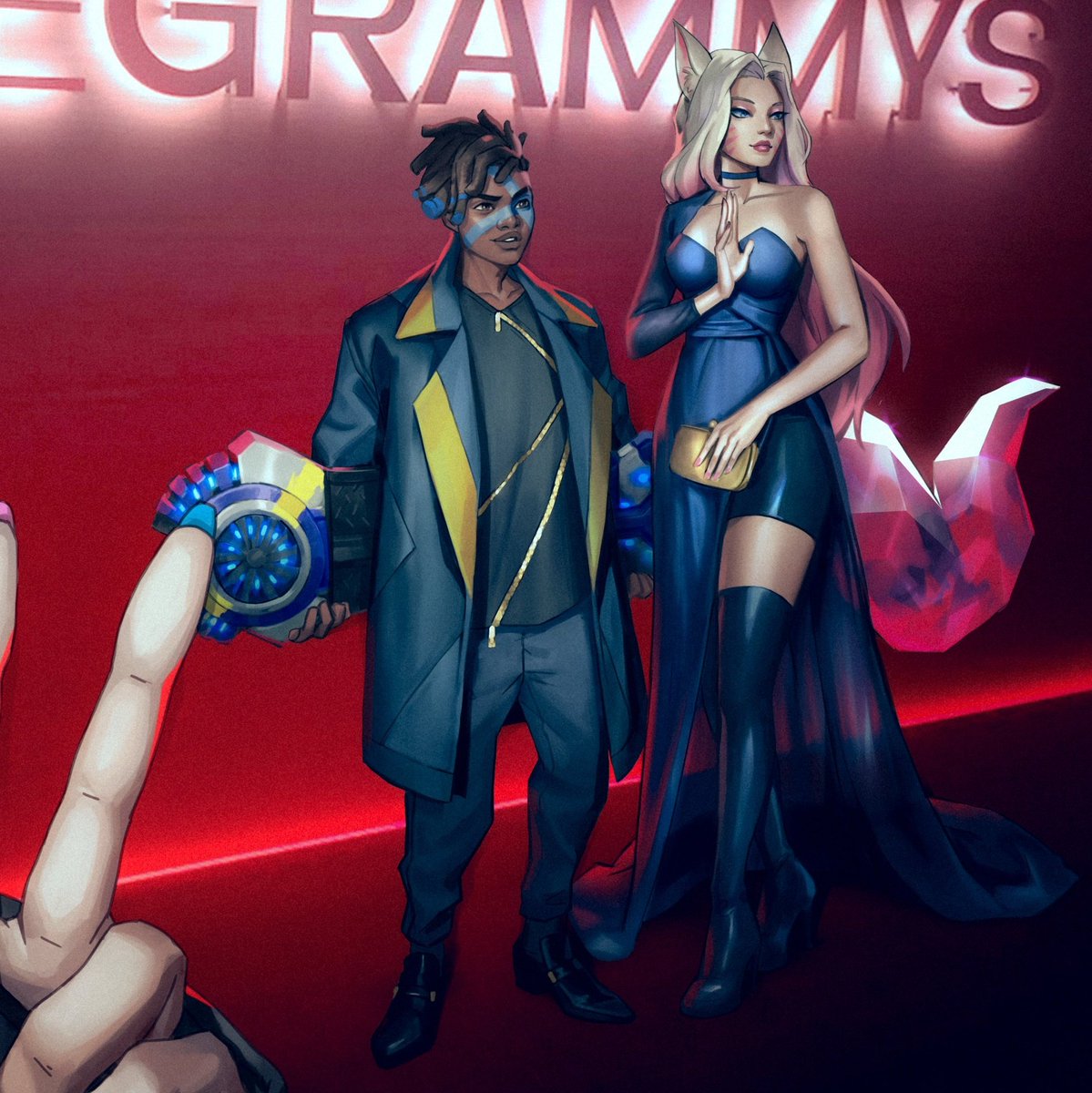 Just think about Ekko and Ahri are also friends in Riot record universe 😃