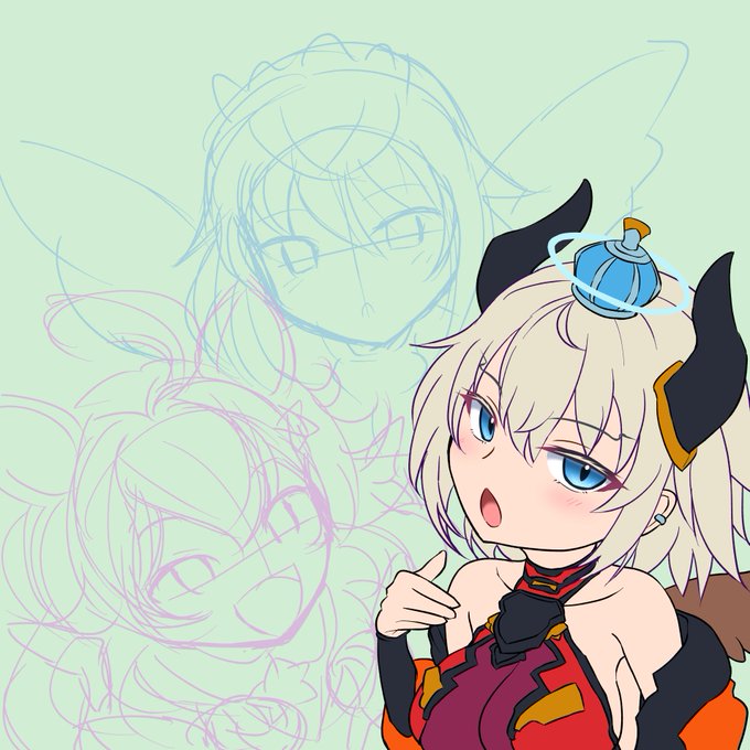 マヤエルパーツ分け。首の長さ弄ったら可愛くなっちゃったな 