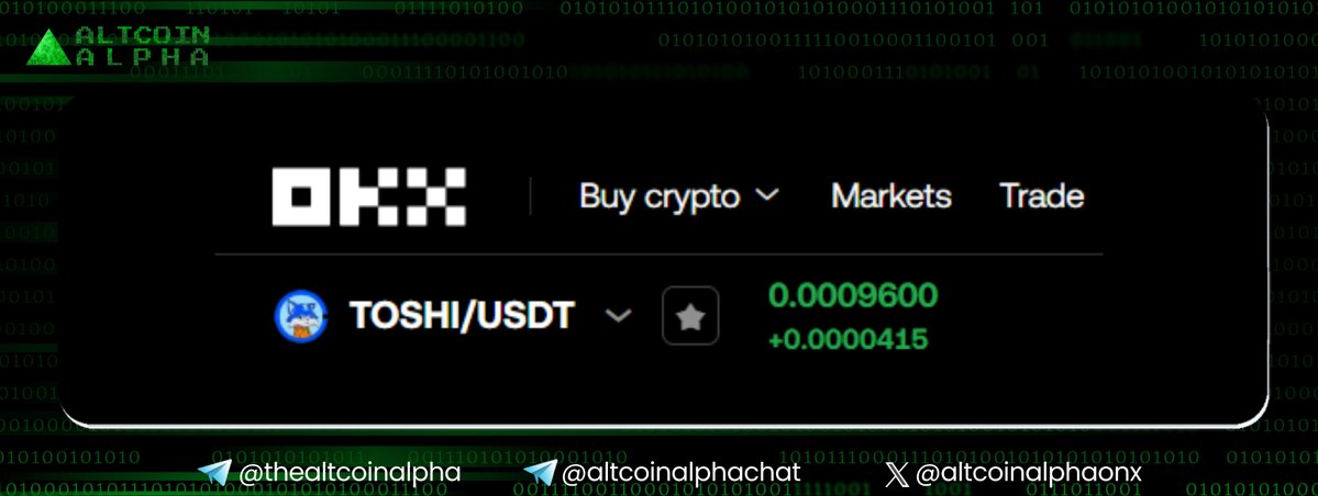 THE BLUE CAT IS PUMPING 🚀

LOOK LIKE $TOSHI GONNA DO SOMETHING BIG SOON 👀