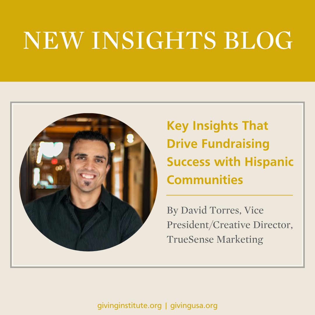 GivingUSA's tweet photo. This week’s blog from TrueSense Marketing dives into how nonprofits can build authentic, lasting connections with Hispanic donors. 

Discover key cultural insights to create campaigns that resonate and inspire generosity.

Read here: https://t.co/hvGmbHpfBw https://t.co/5C5tej6cXw