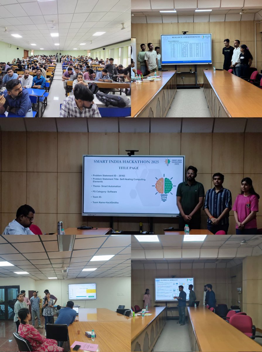 codeforgeniamt's tweet photo. Smart India Hackathon 2025 - Internal Round at NIAMT Ranchi
Today, NIAMT Ranchi witnessed an incredible display of innovation and problem-solving as part of the Smart India Hackathon 2025.
More than 35 teams comprising over 200 students participated enthusiastically https://t.co/RuD81ItUBZ
