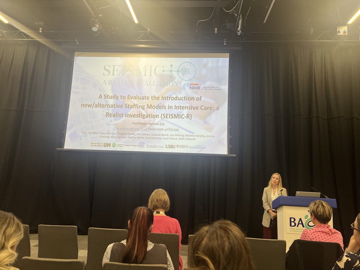 Fantastic presentation from Professor Natalie Pattison on the SEISMIC-R study🔍
We were privileged to get a sneak peek of this important work at our West Midlands Nurse Lead meeting last week —incredible to see it shared on the national stage!
#CriticalCareResearch