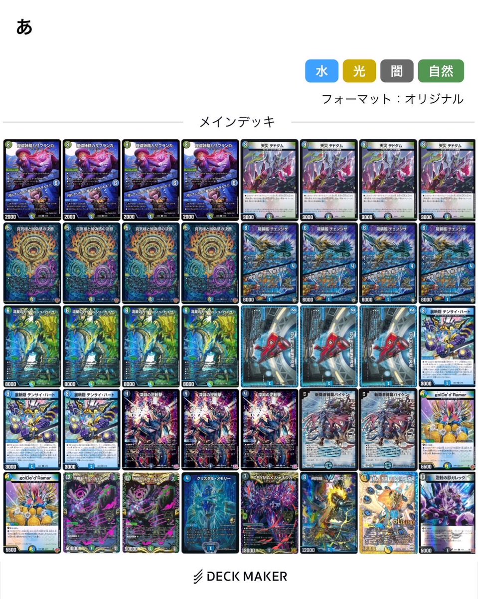 4cにするとこんな感じですが、トリーヴァにするともっと色んなカード