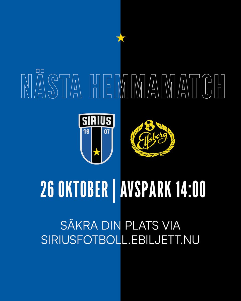 📸 Vilken söndagskväll hemma på Studan! 

🌟 5–1 mot Malmö FF och firande av våra blåsvarta seriesegrare i damlaget.

🎫 Du vet väl om att du kan säkra din plats till nästa hemmamatch redan nu? Köp din biljett via siriusfotboll.ebiljett.nu