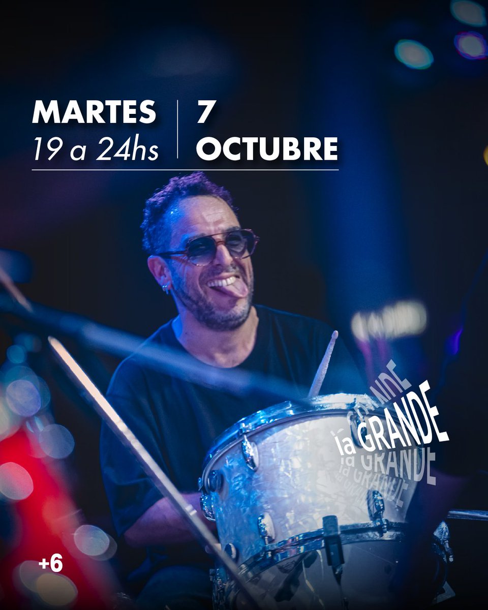 HOY ES MARTES DE LA GRANDE
————————————
19:00 Puerta
20:00 La Grande feat. Silvana Sosto
21:00 Villa Diamante
22:00 JAM de la Grande
23:00 Villa Diamante
00:00 FIN

➡️ 7.10
Santos Dumont 4040 - Chacarita -
🕗 19 a 24 hs 
Tickets en bit.ly/MartesdeLaGran…