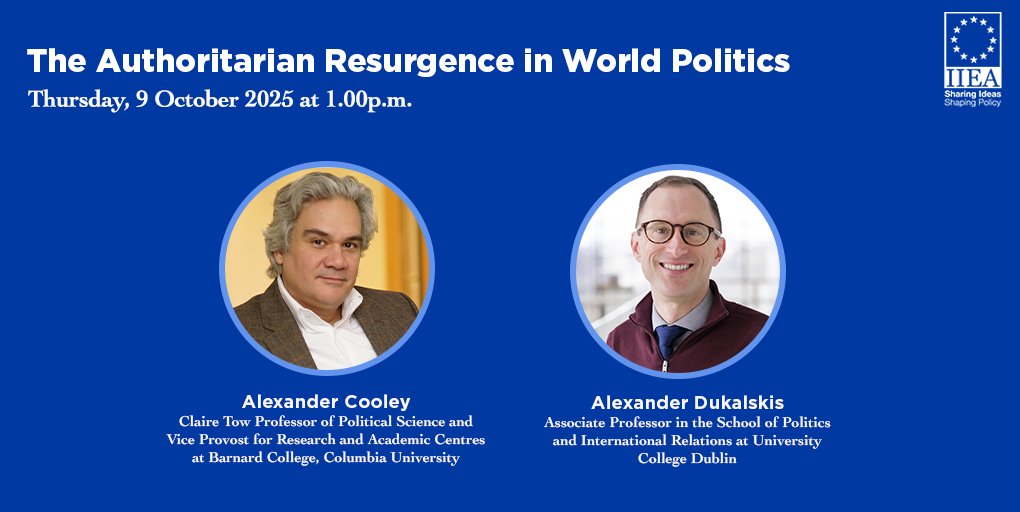 iiea's tweet image. 📢  Upcoming Event | The Authoritarian Resurgence in World Politics
Following the end of the Cold War, the world experienced a remarkable wave of democratization. Over the next two decades, numerous authoritarian regimes transitioned to democracies, and it seemed that…