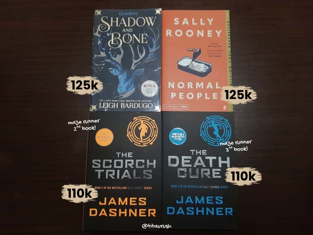 titaurush's tweet photo. 📚 WTS // want to sell preloved books!!
• 💫 all good condition 
• 💸 excl. shipping, slight nego is okay
• 📦 avail via 🍊 (split payment)
• 📩 DM for details &amp; more pics!
•📍 Semarang

HELP LIKE &amp; RT thankyou 🫶🏻

#wts #wtb #buku #novel #preloved #zonauang #books https://t.co/IuM3csHzTK