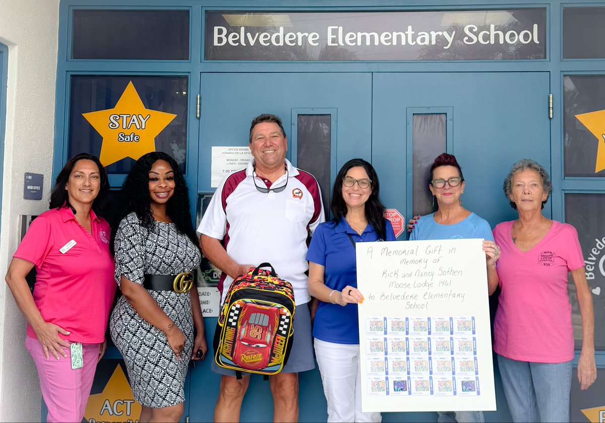 🏫💙 Belvedere Elementary extends heartfelt thanks to the Moose Lodge for their generous donation! Together, we’re building brighter futures, one student at a time. 🧱✨ #BelvedereStrong #CommunityPartners #BuildingSuccess