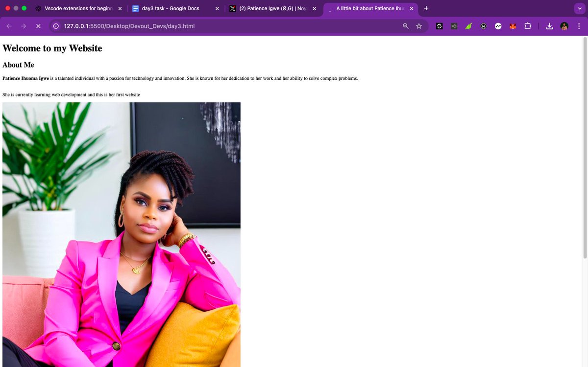 Official_Omaah_'s tweet image. Just completed my Day3 HTML assignment!
Built a simple personal website using 12+ HTML tags, including a 5x5 grocery table titled “My Grocery Table.”
It feels great to see real results from learning the basics!
#MyCodingJourney
cc: @devoutdev @09_Cipher @realvic9