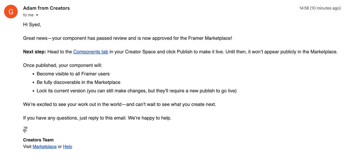 _syedsaboor's tweet image. Exciting News! ๐
My THIRD @framer component just got approved!
Will reveal it tomorrow.. Stay tuned ๐
Thanks a lot @framer Team &lt;3
#BuildInPublic #Framer #FramerDeveloper #FramerComponent #10framercomponentchallenge #FramerPlugin
