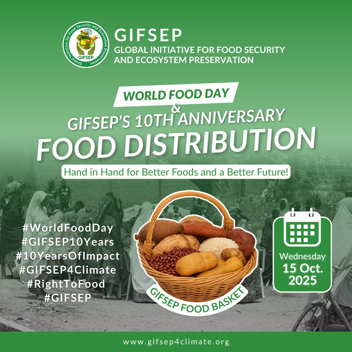 miketerungwa's tweet photo. GIFSEP #WorldFoodDay 2025 Food distribution.
In a world of plenty, hunger should be unacceptable
#GIFSEP
#GIFSEP10Years
#10YearsOfImpact
#RightToFoodNG
#ZeroHunger 
#Adapt2Live 
#WorldFoodDay2025 
#CustomerServiceWeek2025 
#RenewedHope
Minister
Natasha
Professor
Rufai
Umahi
Seun https://t.co/1ZEqhjJL79