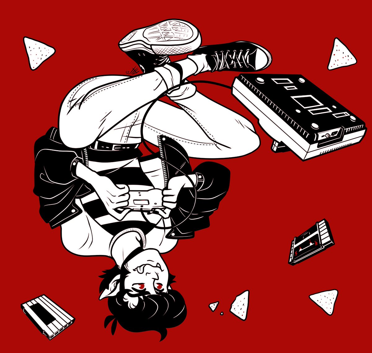 SadfaceArt's tweet photo. Day 7 and 8: Fang Gamer

#Inktober #drawtober #drawlloween #monsterboy #vampire https://t.co/fYU0dikgIJ