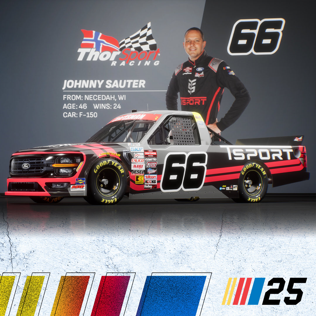 Pick your truck. Hit the track.

Race the No. 66 ThorSport Ford F-150 in #NASCAR25, available October 14 🏁
🎮 Pre-order ➡️ nascar25.com