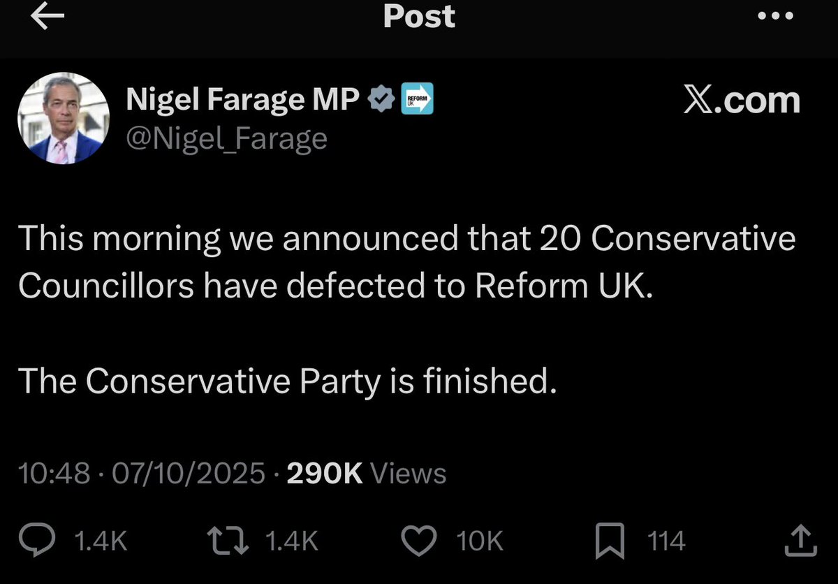 Local rumour mill might actually be on the nail for a number of selected Tory candidates (for 2026) looking to jump 😳