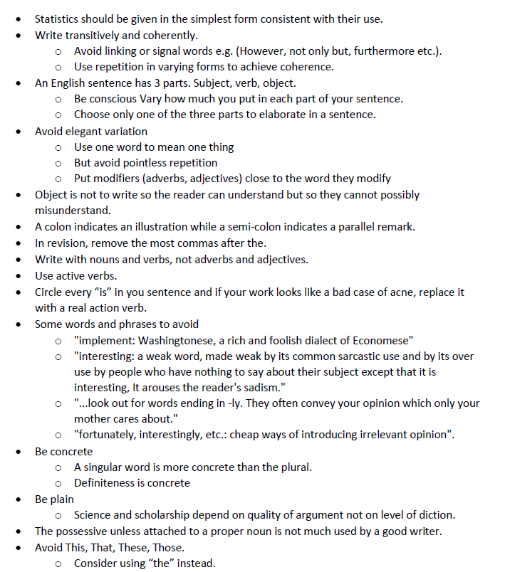 I've been in a bit of a writing rut lately. So I revisited my old notes from Deirdre N. McCloskey’s #EconomicalWriting. Sharing a few gems:
1️⃣ Write all the time. Research is writing
2️⃣ Read out loud, if you cringe saying it, don’t write it
3️⃣ REWRITE. Easy writing = hard reading